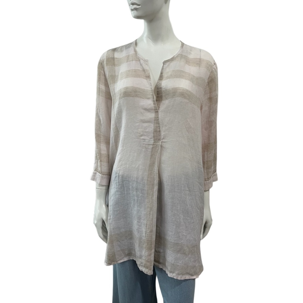 Alembika Linen Tunic Lagenlook Coastal Top